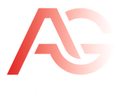 AlphaGyp white and red logo